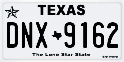 TX license plate DNX9162
