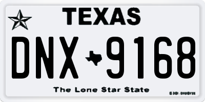 TX license plate DNX9168