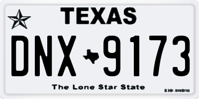 TX license plate DNX9173