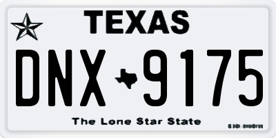 TX license plate DNX9175