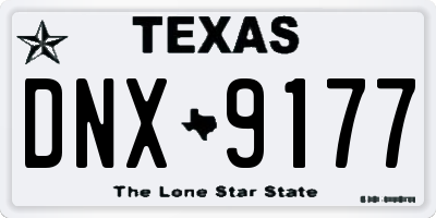 TX license plate DNX9177