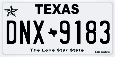 TX license plate DNX9183