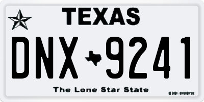 TX license plate DNX9241