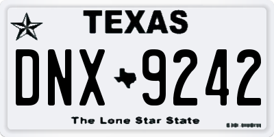 TX license plate DNX9242