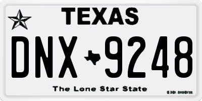 TX license plate DNX9248