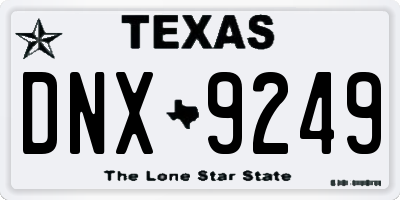 TX license plate DNX9249