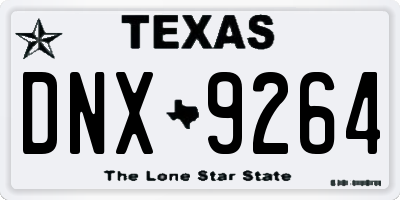 TX license plate DNX9264