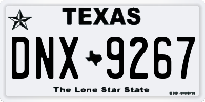 TX license plate DNX9267