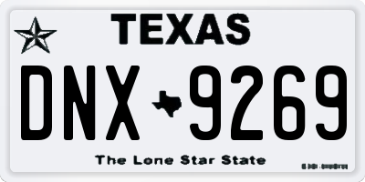 TX license plate DNX9269