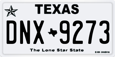 TX license plate DNX9273