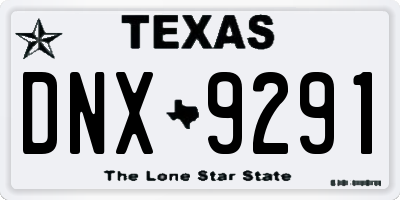 TX license plate DNX9291