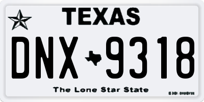 TX license plate DNX9318
