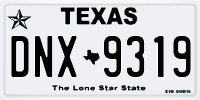 TX license plate DNX9319