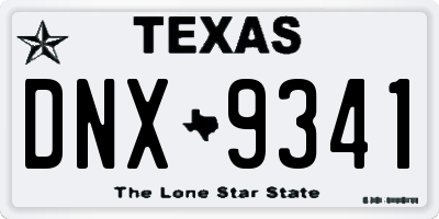 TX license plate DNX9341