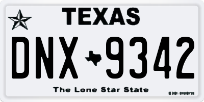TX license plate DNX9342