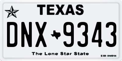 TX license plate DNX9343