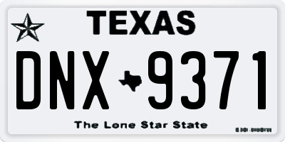 TX license plate DNX9371