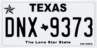 TX license plate DNX9373