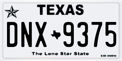TX license plate DNX9375