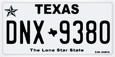TX license plate DNX9380