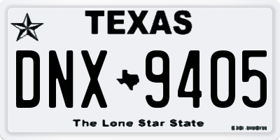 TX license plate DNX9405