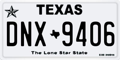 TX license plate DNX9406