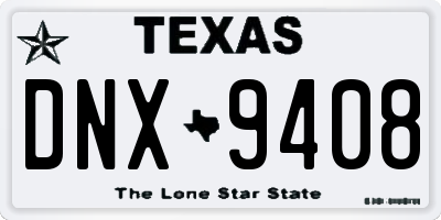 TX license plate DNX9408