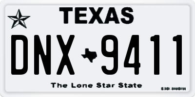 TX license plate DNX9411