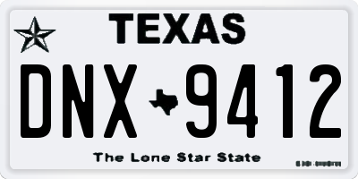 TX license plate DNX9412