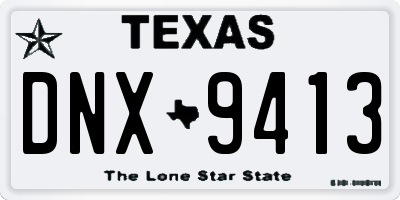 TX license plate DNX9413