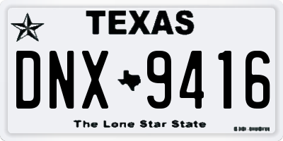 TX license plate DNX9416