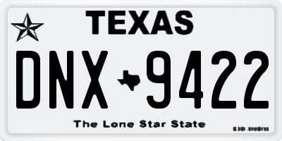 TX license plate DNX9422