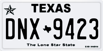 TX license plate DNX9423