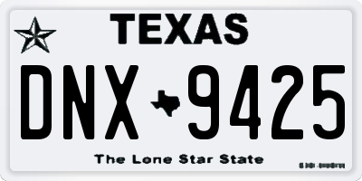 TX license plate DNX9425