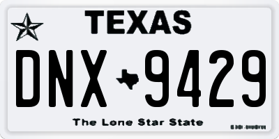 TX license plate DNX9429