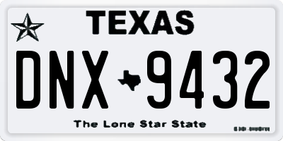 TX license plate DNX9432