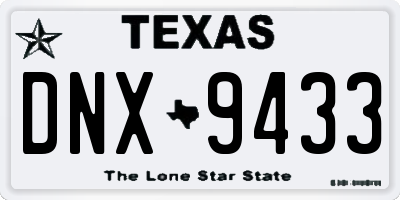 TX license plate DNX9433