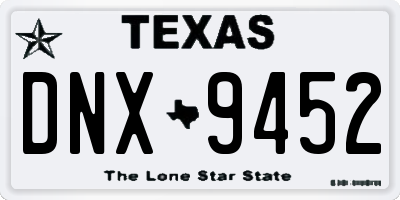 TX license plate DNX9452