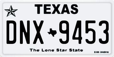 TX license plate DNX9453
