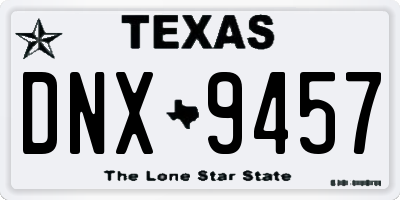 TX license plate DNX9457