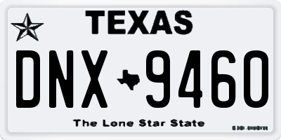 TX license plate DNX9460