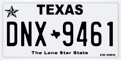 TX license plate DNX9461