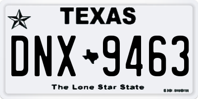 TX license plate DNX9463