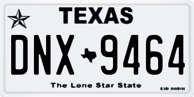 TX license plate DNX9464