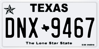 TX license plate DNX9467