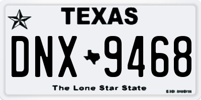 TX license plate DNX9468