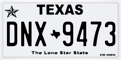 TX license plate DNX9473
