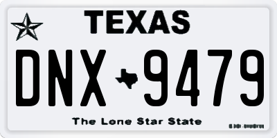 TX license plate DNX9479