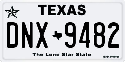 TX license plate DNX9482