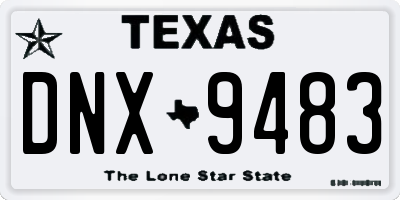 TX license plate DNX9483